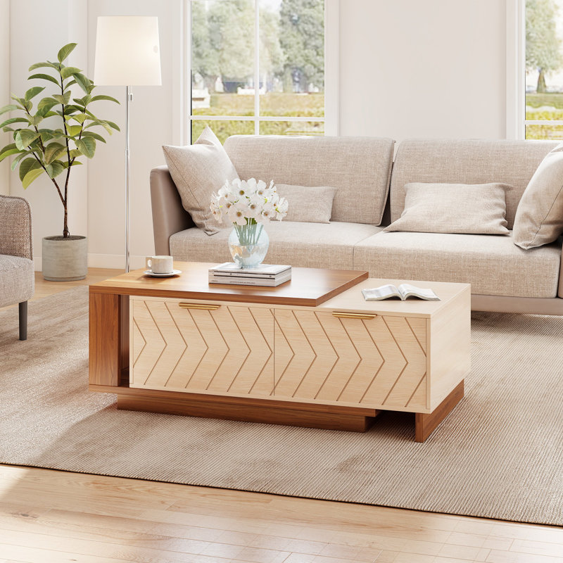 Solid Coffee Table with Storage