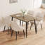 Ensemble de table et de salle à manger moderne 4 pièces à grain de bois moderne, robuste, durable et facile à assembler pour les réunions de famille-2015743363-2015743388