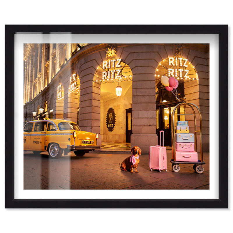 Impression de boîte décorative «Ritz's Petite Porter» par Notoriart, H 17 po x l 21 po, Noir