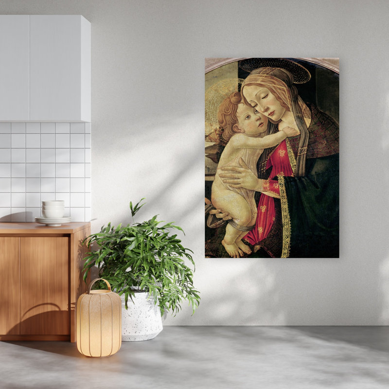 The Virgin And Child, C.1500 Abstract Contemporary Landscape Wall Art Print, 152.4cm H x 101.6cm W