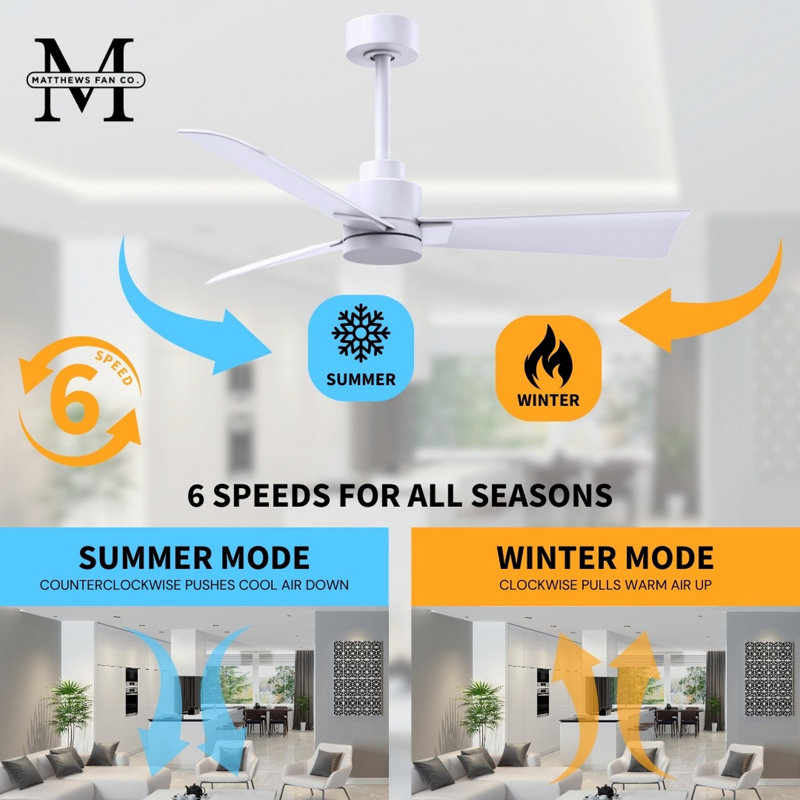 Alessandra Outdoor Downrod Ceiling Fan, Matte White, Matte White