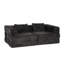 2 places, lit convertible à compression désossé, cadre de forme fixe, chenille, lit noir sans assemblage requis, siège avec chenille et pour chambre à coucher-720739362