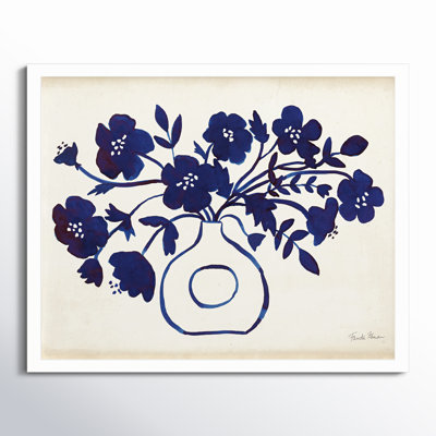 Modern Blue Vase II Print by Farida Zaman