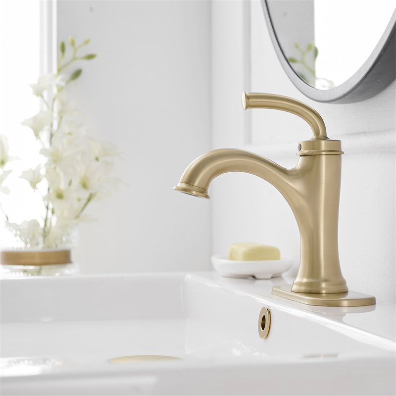 Single Hole Bathroom Faucet With Drain Assembly Single Handle Bathroom Sink Faucets Modern Brass Bathroom Basin Mixer Taps With Deck Plate