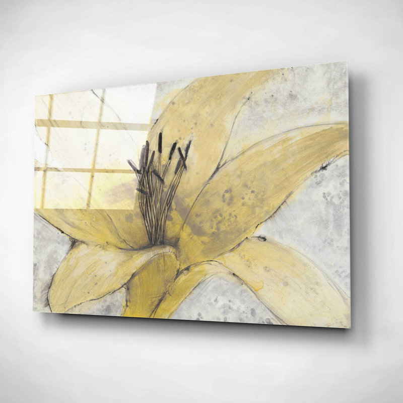 «Transparent Flower I» par Tim O'Toole, art mural en verre acrylique, H 12 po x l 16 po x P 0,13 po