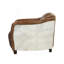 Chaise en cuir et aluminium brun