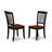 5 Piece Dining Table Set for 4 Includes a Round Kitchen Table with Dropleaf and 4 Kitchen Dining Chairs, Black & Cherry-176510559-219073357