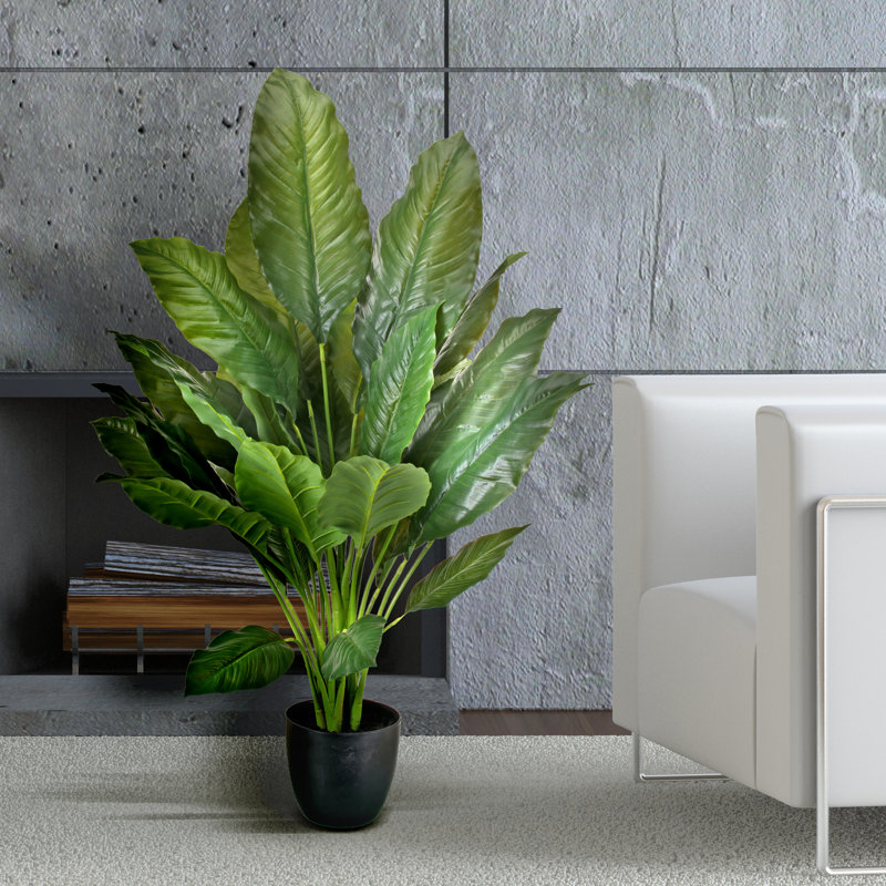 34" Artificial Foliage Plant in Plastic Pot