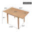 Table de salle à manger extensible de 29 à 45 po pour 4 personnes, table de cuisine pliante avec pieds en bois d'hévéa-470581570