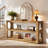 Solid Wood Console Table with 3-Tier Storage, 63" Long Farmhouse Narrow Entryway Sofa Table for Hallway, Living Room, Foyer, or Bedroom