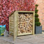 Strasburg 123cm W x 74.5cm D Solid Wood Log Store-36319000