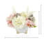 Hydrangea, Pampas and Sedum Arranged in Ceramic Pot