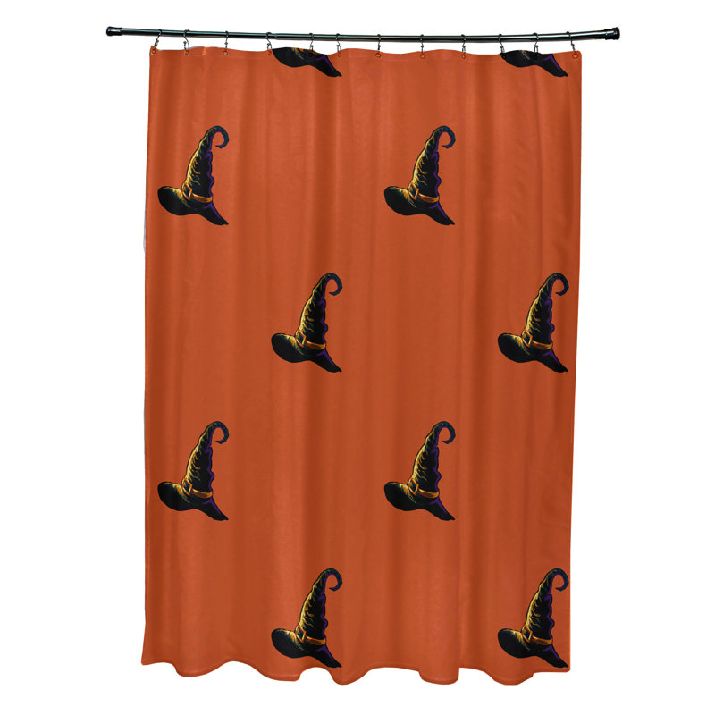 Rideau de douche à imprimé simple, Orange