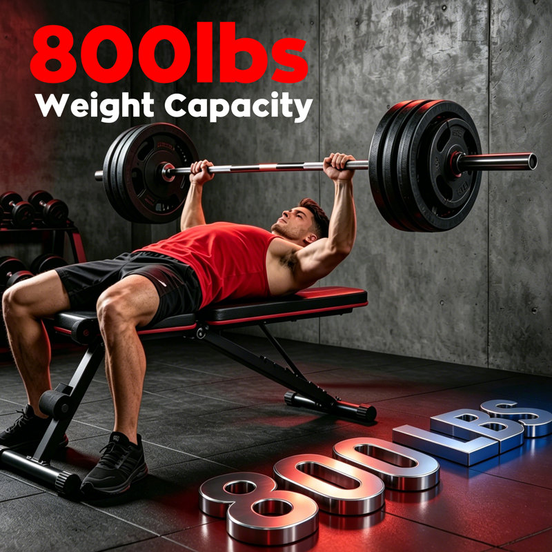 7 Positions Adjustable Weight Bench Press for Home Gym, Strength Training Adjustable Workout Benches for Full Body, Gym Benches for Incline Decline Exercise