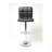 Swivel Faux Leather Adjustable Hydraulic Bar Stool, Set Of 2-107243320