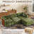 Modern Oversize 100-inch Chenille Sofa With Ottoman. Free Combination, No Tool Assembly-123143437