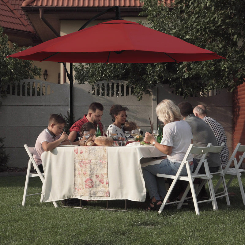 304.8cm Cantilever Parasol, Red