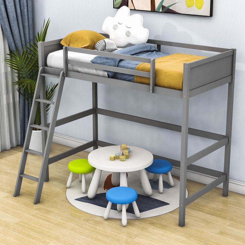 Lit mezzanine simple Diandria par Harriet Bee, gris