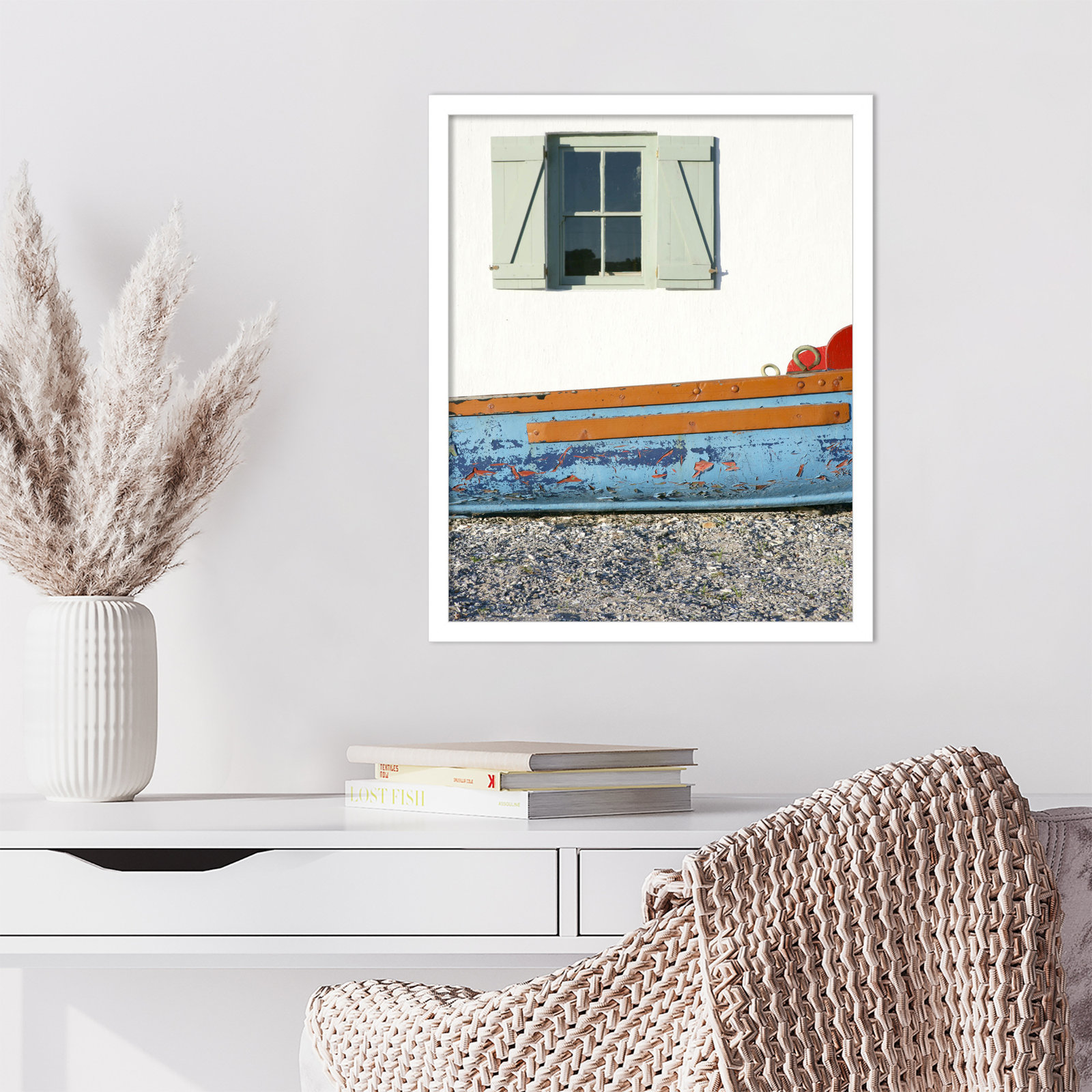 Ramey "Weskus Window" Print, White, 21" H x 17" W
