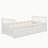 Japanese-style bed with wheels and drawers, double bed size, white-1870592876