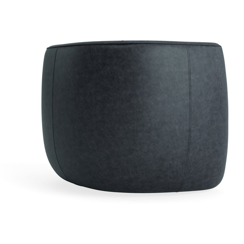 MTO - Council Swivel Lounge Chair, Ink Leather