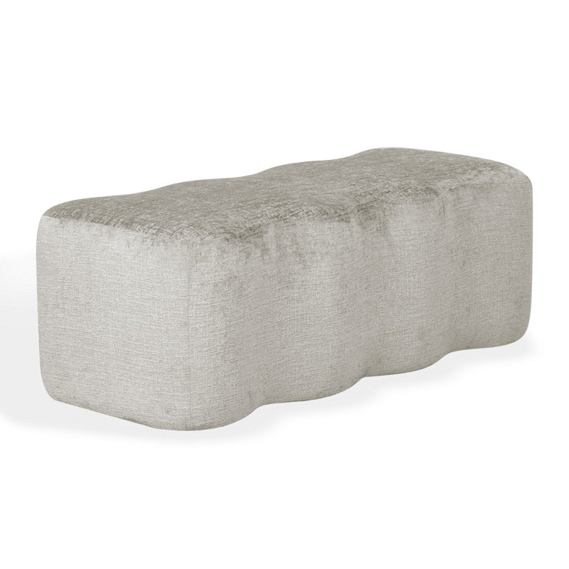 Jacqualessa Chenille Bench, Light Brown Chenille