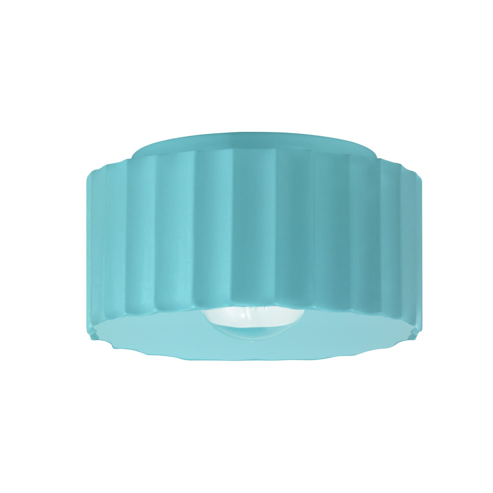 Colgate Single Light Ceramic Flush Mount, Reflecting Pool, 6.5" H x 10" W x 10" D