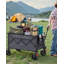 Foldable Trolley, Garden Camping Trolley With Handle, 150 L, Holds Up To 150 Kg, 4 Removable Wheels, Space-Saving, Outdoor, Ink Black-110972272