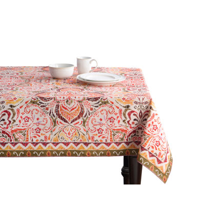 Maison d' Hermine Table Cloth Square Table 100% Cotton 60 x 60 Inches Fall Tablecloth Reusable Everyday Use for Thanksgiving Christmas Decorations Dining Farmhouse Party (Damask)