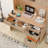 Home Office Desk With Hutch And Charging Station