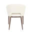 Chaise contemporaine avec pieds en métal cuivré et velours crème