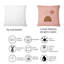 Abstrait avec feuille tropicale sur fond rose I - Coussin décoratif imprimé tropical-1426321355