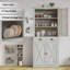 Garde-manger de 72,6 po de hauteur avec 4 tablettes réglables et armoire de rangement avec 4 portes Dundald pour la cuisine et le salon-1708953613