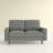 Isata 57.9" Square Arm  Loveseat-592503283