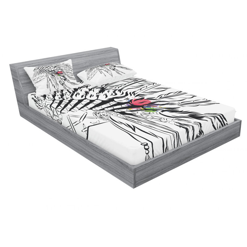 Microfiber Sheet Set, Queen Sheet Set with Fitted Sheet