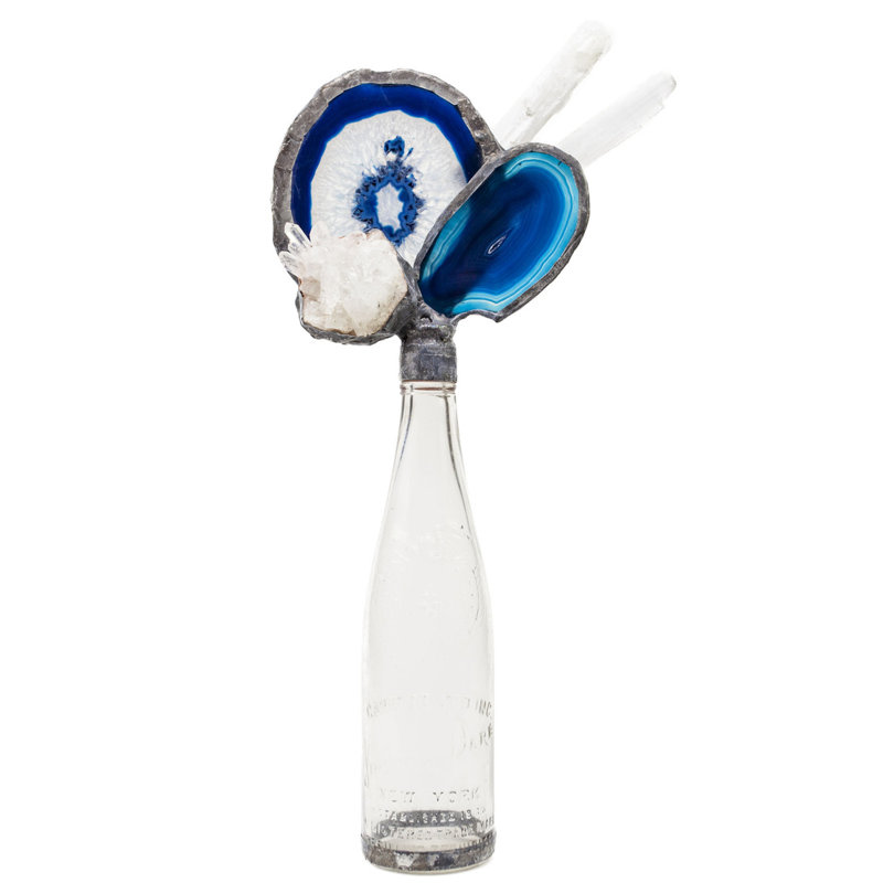 Bouteille décorative en cristal 16 po Agate