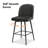 Counter Height Bar Stools Set Of 3, Upholstered Swivel Bar Stools With Back And Metal Legs, 26" Seat Height Kitchen Counter Stool Chairs With Footrest-1865985088-1877169900
