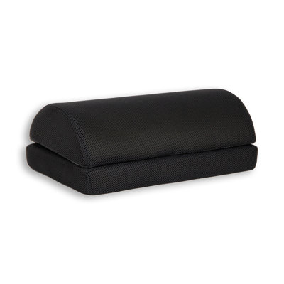 Repose-pieds sous le bureau en mousse viscoélastique Mind Reader, soutien ergonomique pour le dos, les hanches, les jambes, les genoux et les pieds, hauteur réglable, mousse à mémoire de forme, noir