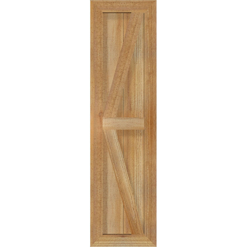TimberCraft 5 3/8 "encadré avec panneaux n-lattes avec Z-Bar, cèdre rouge de l'Ouest, 10 3/4 po, 40 po