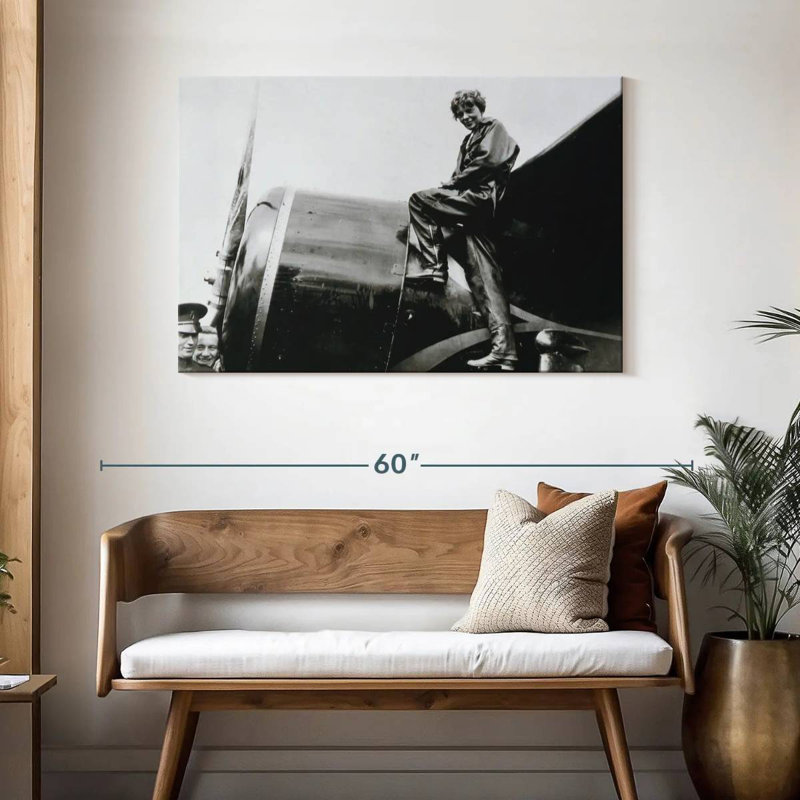 Amelia Earhart, 30" H x 45" W