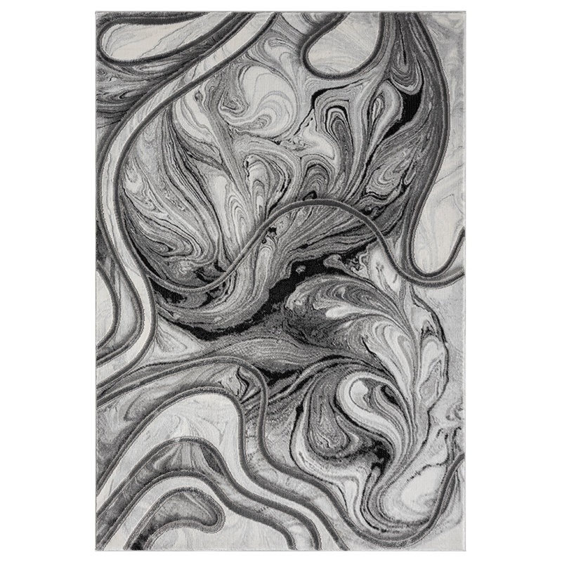 Tapis abstrait moderne contemporain 2 x 7 pour tapis de salon, Tapis de couloir 2 pi 8 po x 8 pi 2 po