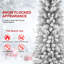 Arbre de Noël floqué à crayon mince en PVC avec support en métal robuste-900663004