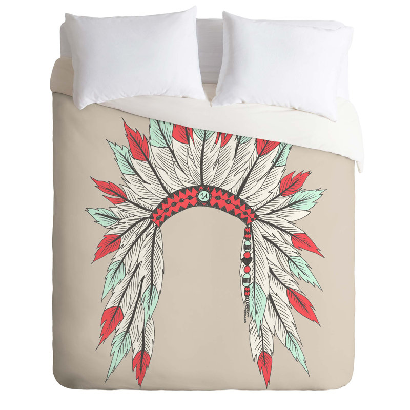 Wesley Bird Polyester Floral Duvet Cover, Twin/Twin XL Duvet Cover + 1 Standard Sham