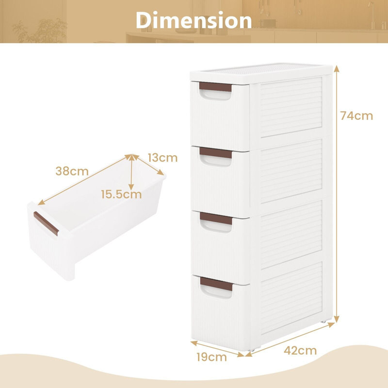 4 Drawer Storage Drawer