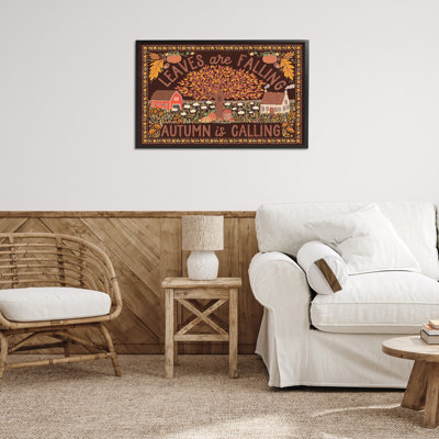 «Leaves Falling on Brown», art de la giclée par Laura Marshall