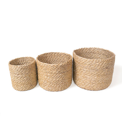 Ensemble de 3 paniers en jute