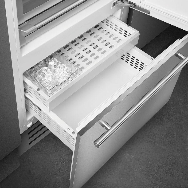36" Bottom-Mount Refrigerator, Auto Ice Maker  W/Handles, Dual Evaporators And Inverter Compressors, TFT Touch Display
