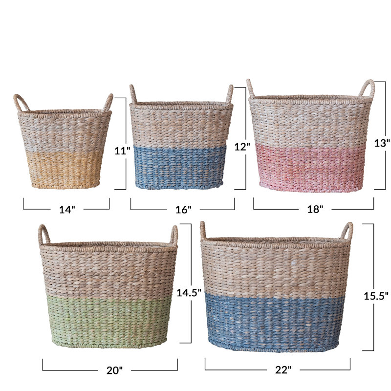 Creative Co-op Kissen – Grau-creme Streifen, Chenille-Bezug, 68x35 Cm