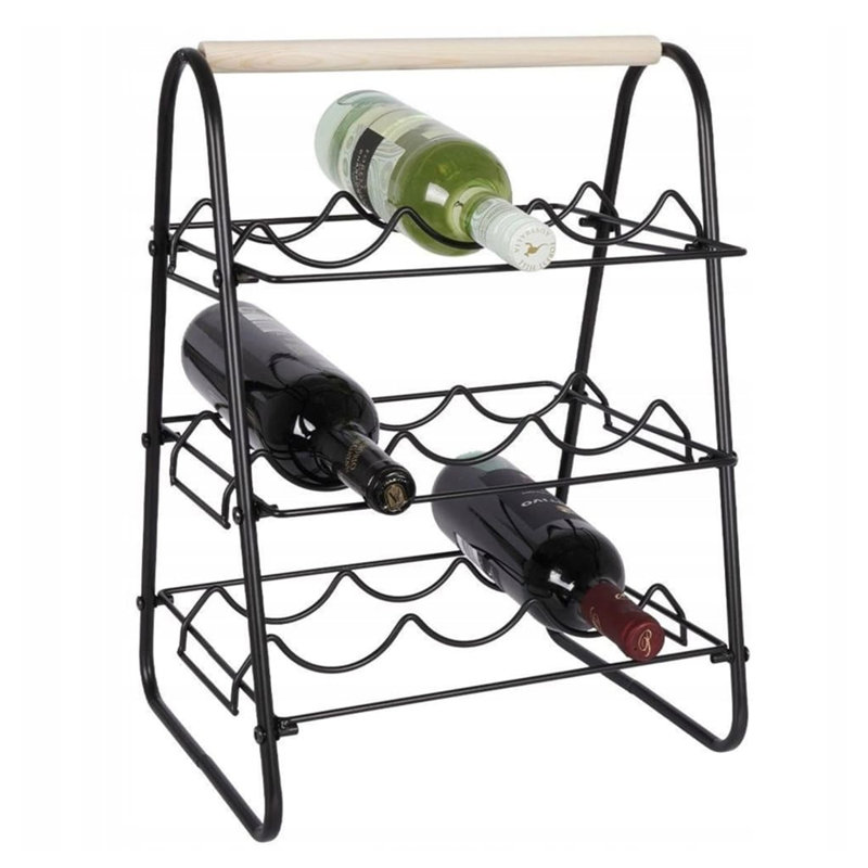 Breonia Floor Wine Bottle Rack Black
