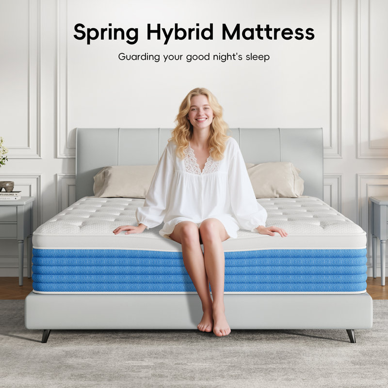 12 Inch Hybrid Memory Foam Mattress in a Box, Pressure Relief for Back Support, Medium Firm, Individually Pocket Springs